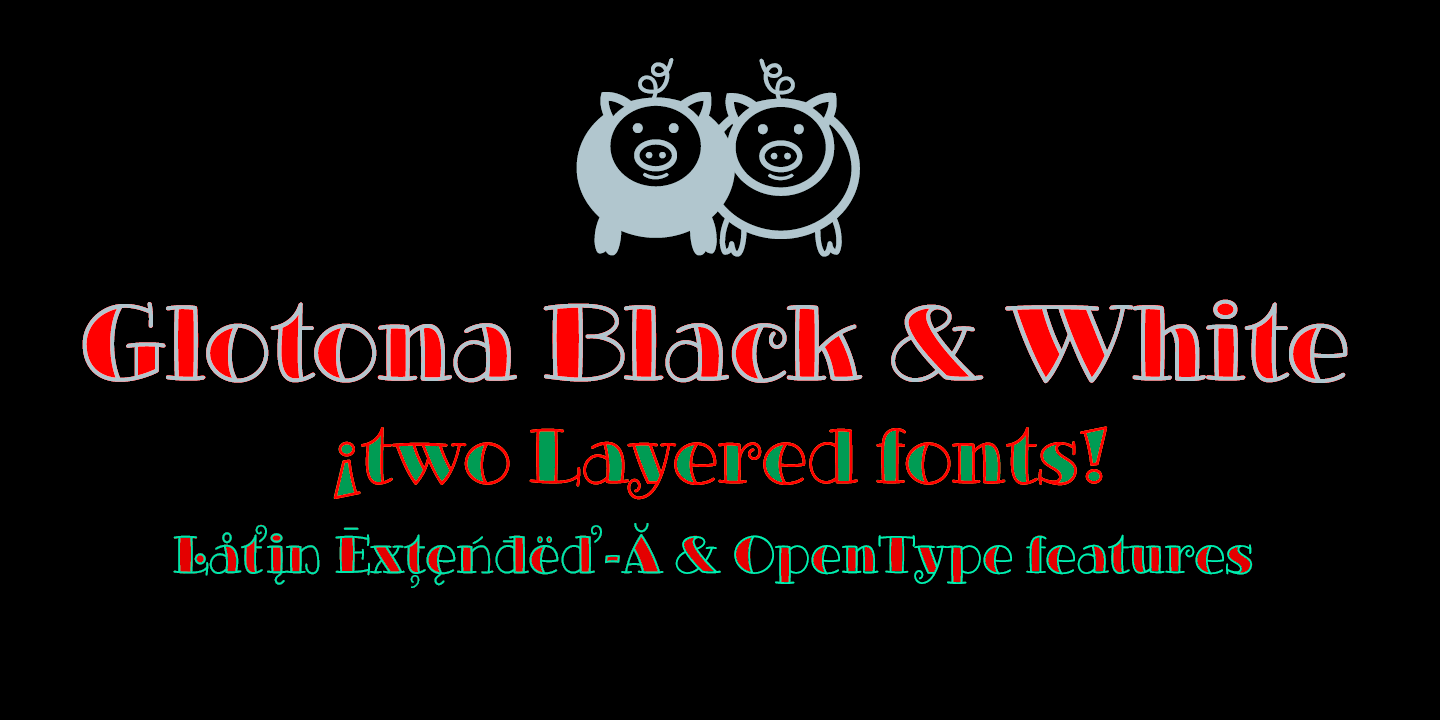Glotona Black Dot Font preview